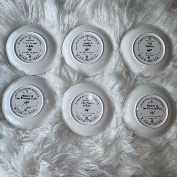 Royal Doulton Native American Maiden Collector Plate Set David Penfound Set of 6 - Picture 2 of 2